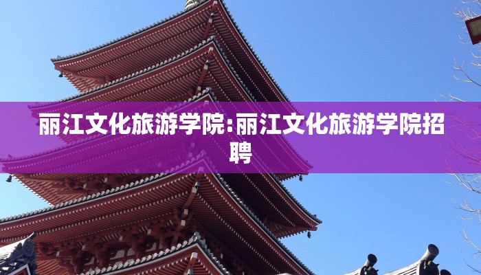 丽江文化旅游学院:丽江文化旅游学院招聘