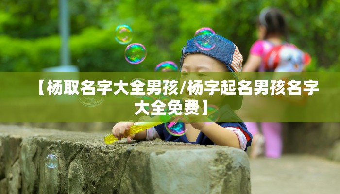 【杨取名字大全男孩/杨字起名男孩名字大全免费】
