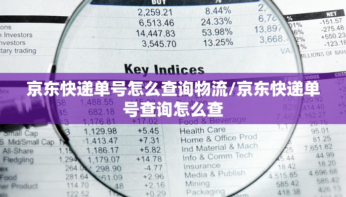 京东快递单号怎么查询物流/京东快递单号查询怎么查