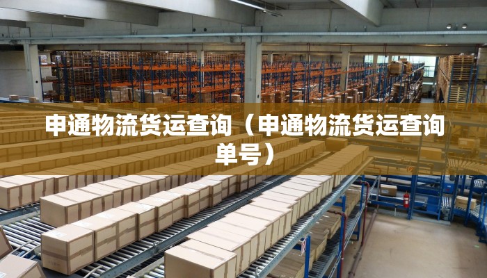 申通物流货运查询（申通物流货运查询单号）